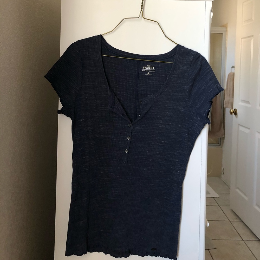 Hollister navy blue shirt
